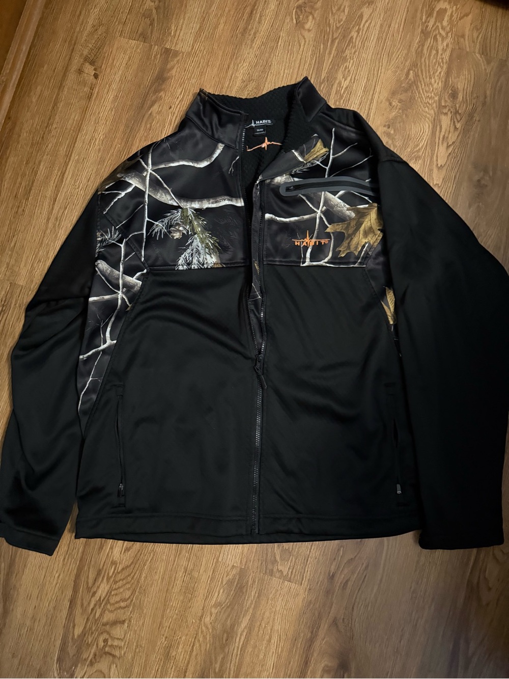 Men's Black Camouflage Lightweight Softshell Jacket by Hustle